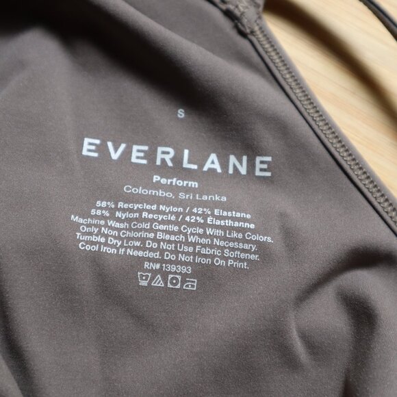 Everlane Bodysuit Runsie, size Small, flat Taupe neutral color - Picture 3 of 4